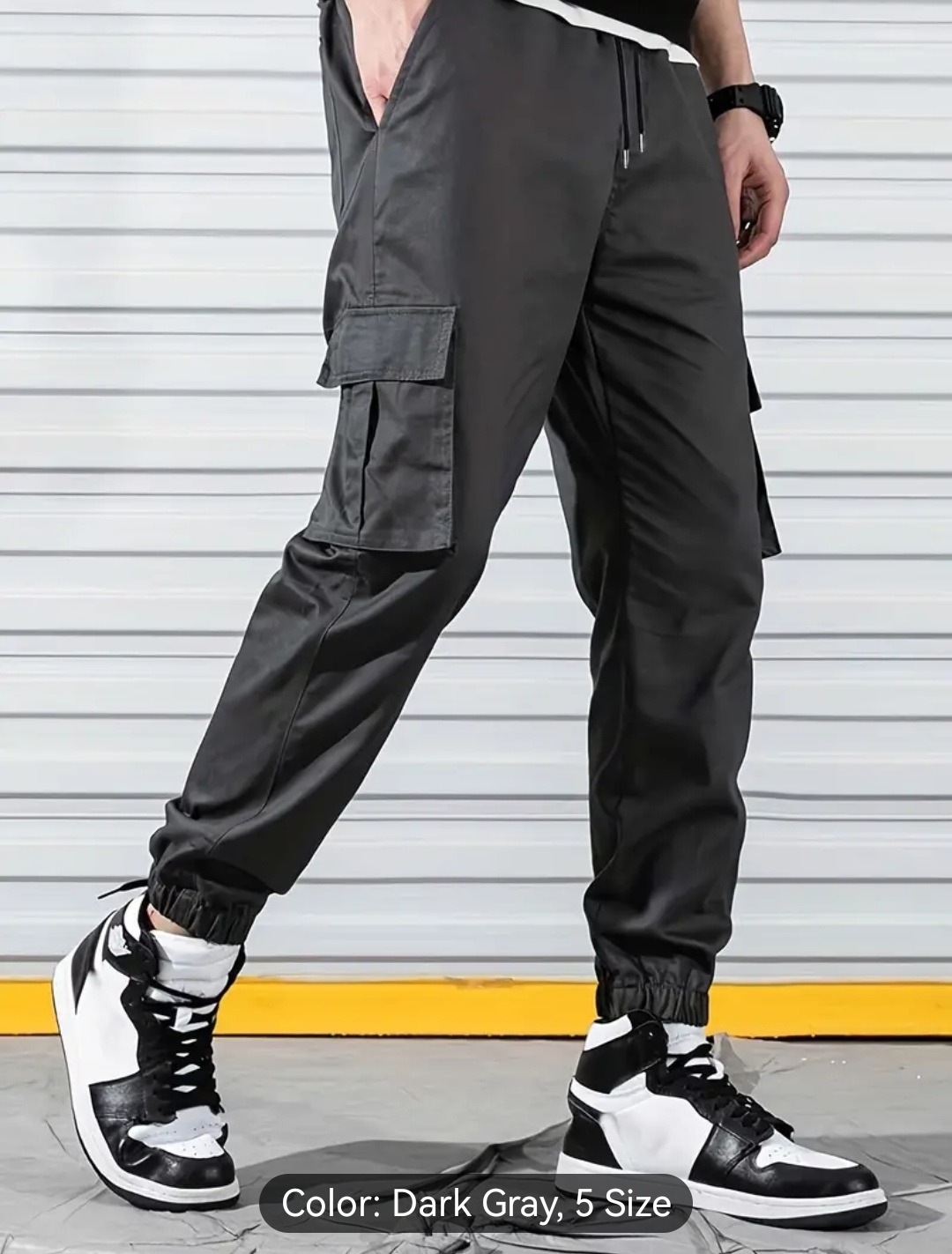 Cargo Pants 6 Pockets Plain Black – Buymo